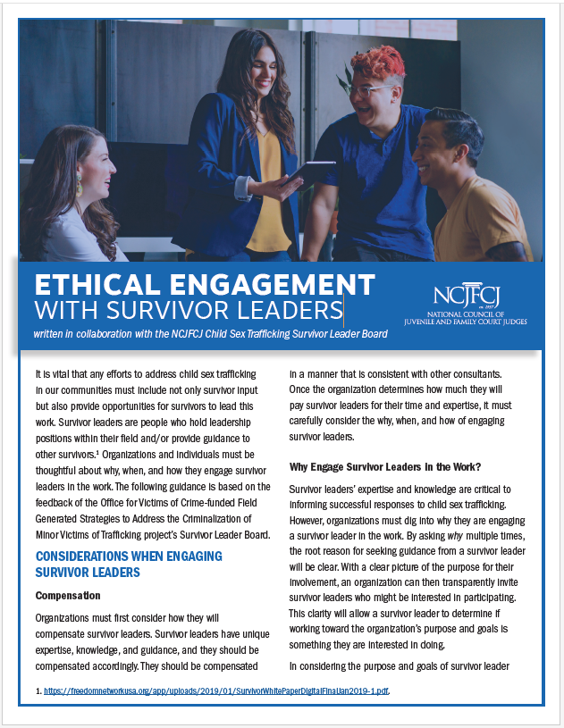 Ethical Engagement with Survivor Leaders publication