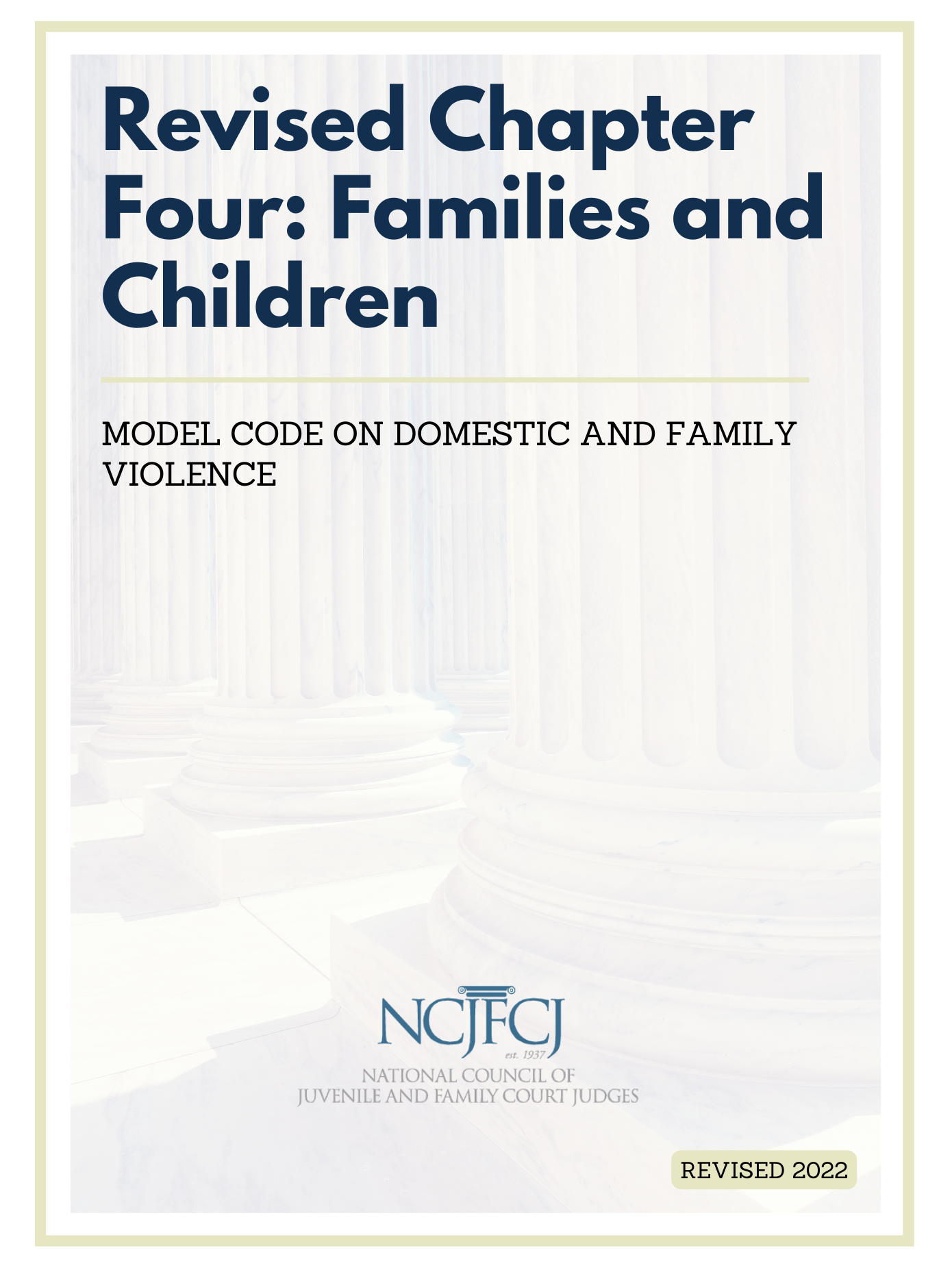 Revised Chapter Four Families and Children Model Code on Domestic and