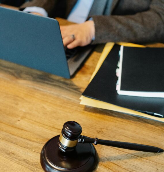 Gavel on desk