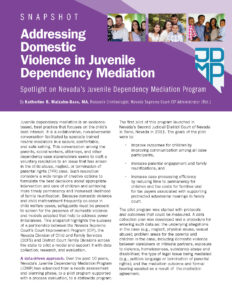 Addressing Domestic Violence in Juvenile Dependency Mediation: Spotlight on Nevada's Juvenile Dependency Mediation Program