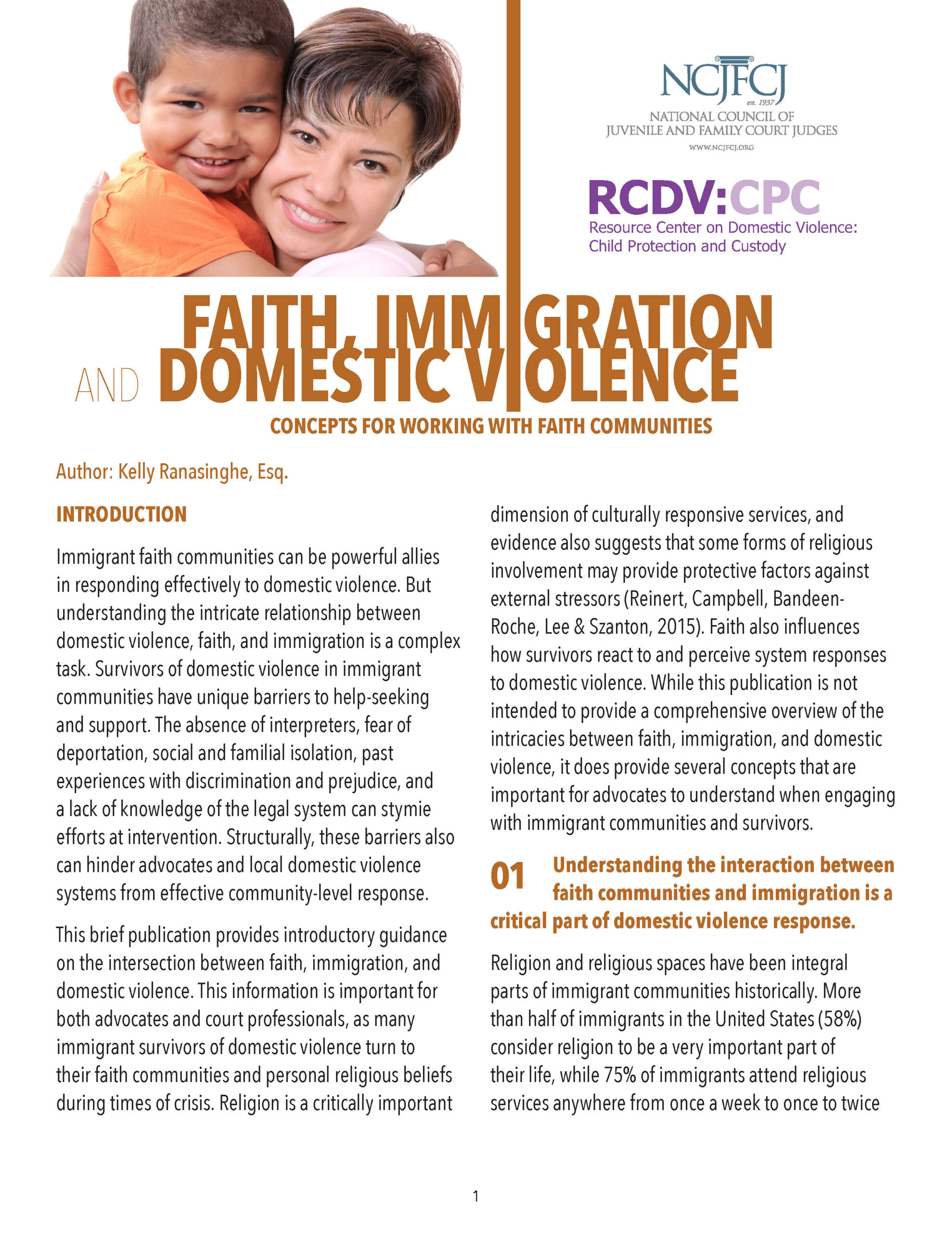 Faith, Immigration, and Domestic Violence: Concepts for Working with Faith Communities